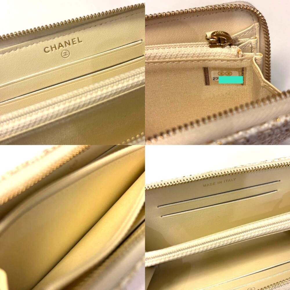 CHANEL White Deauville Wallet - Picture 6 of 7